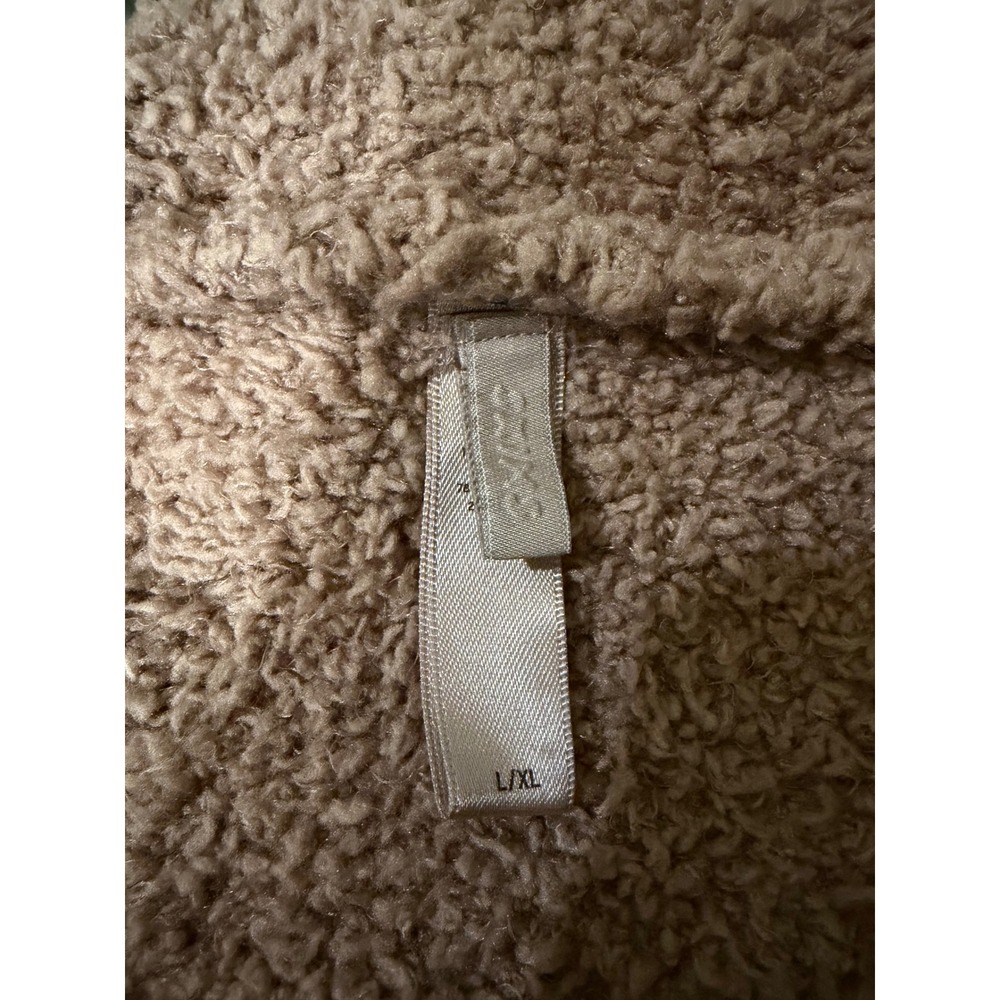 SKIMS Cozy Knit Cardigan Robe L/XL Rose Clay Pink Fuzzy Boucle Pockets Cabincore - Picture 4 of 6